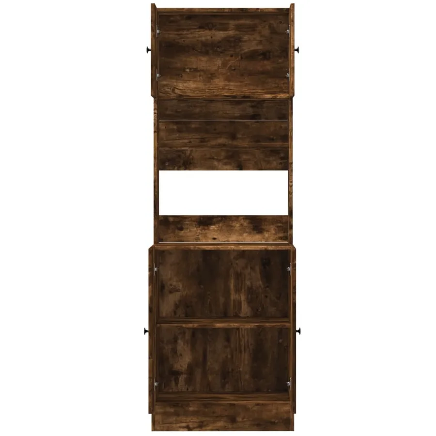 Armoire de cuisine chêne fumé 60x50x180 cm bois d'ingénierie - 8