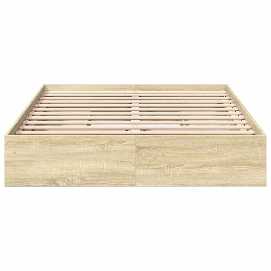 Cadre de lit avec tiroirs sans matelas chêne sonoma 160x200 cm - 4