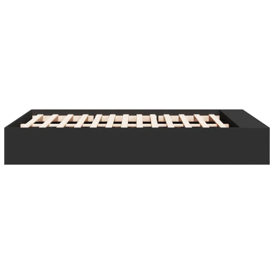 Cadre de lit sans matelas noir 120x190 cm - 5