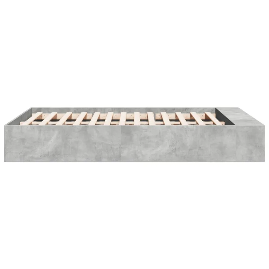 Cadre de lit sans matelas gris béton 120x190 cm - 5
