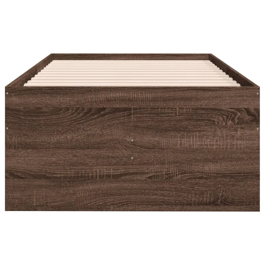 Lit de jour avec tiroirs sans matelas chêne marron 100x200 cm - 5