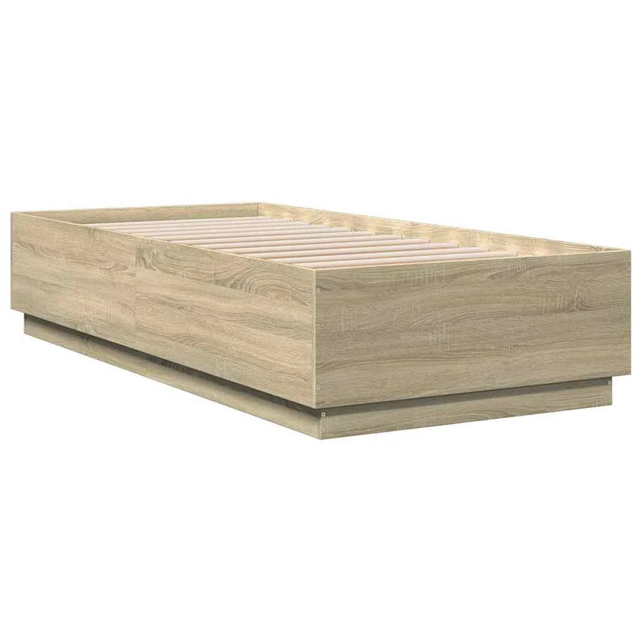 Cadre de lit sans matelas chêne sonoma 100x200 cm - 3