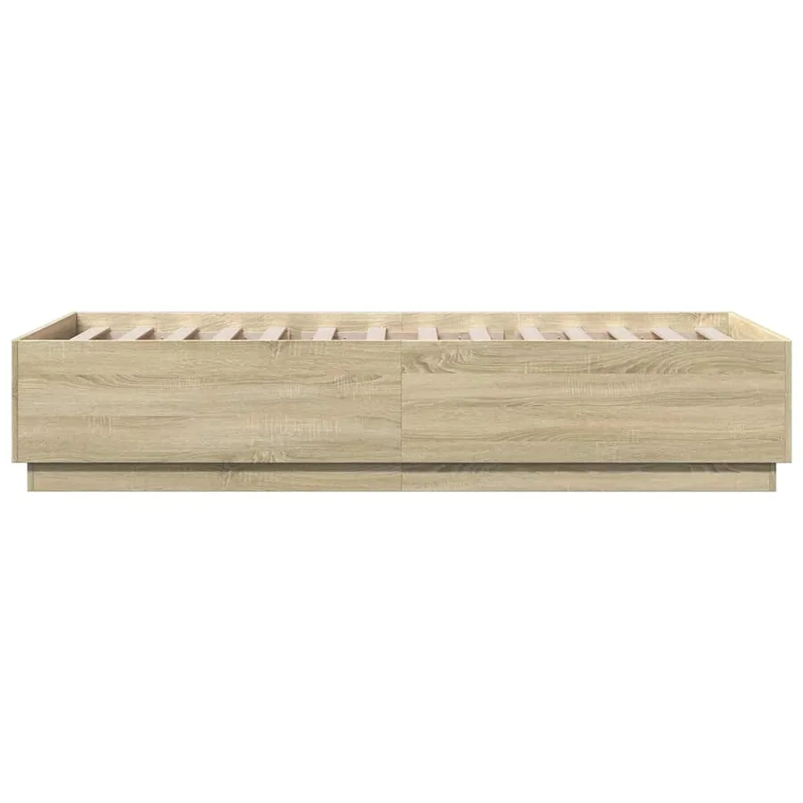 Cadre de lit sans matelas chêne sonoma 100x200 cm - 5