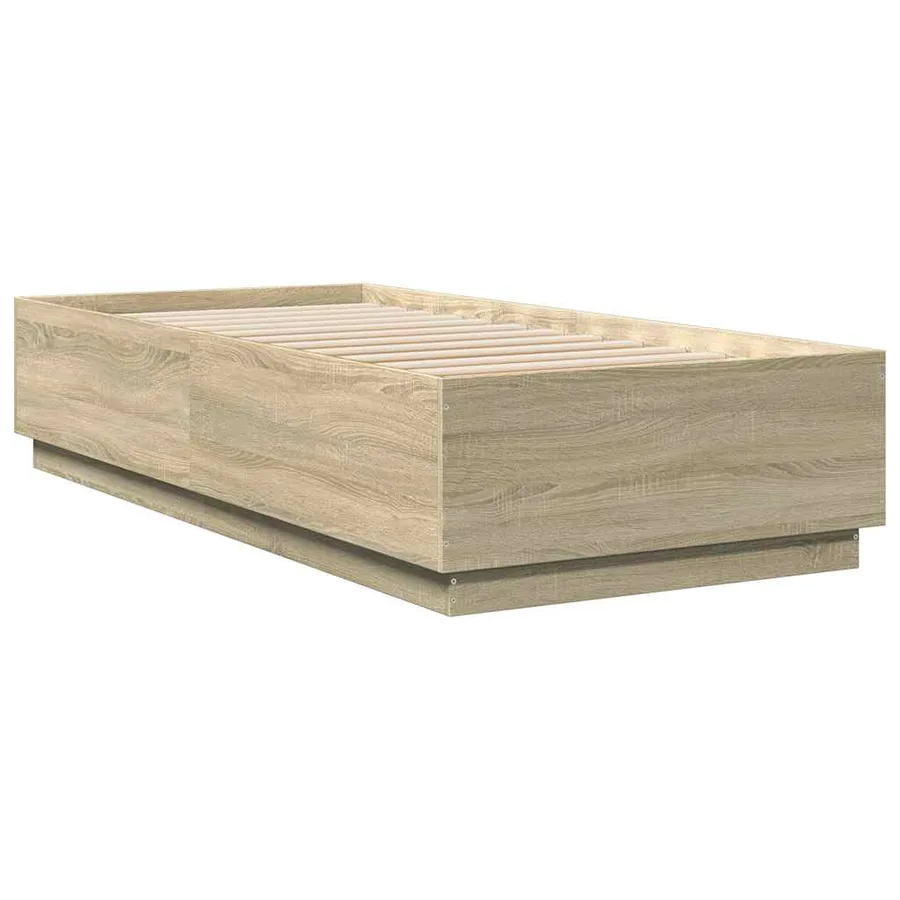 Cadre de lit sans matelas chêne sonoma 100x200 cm - 6