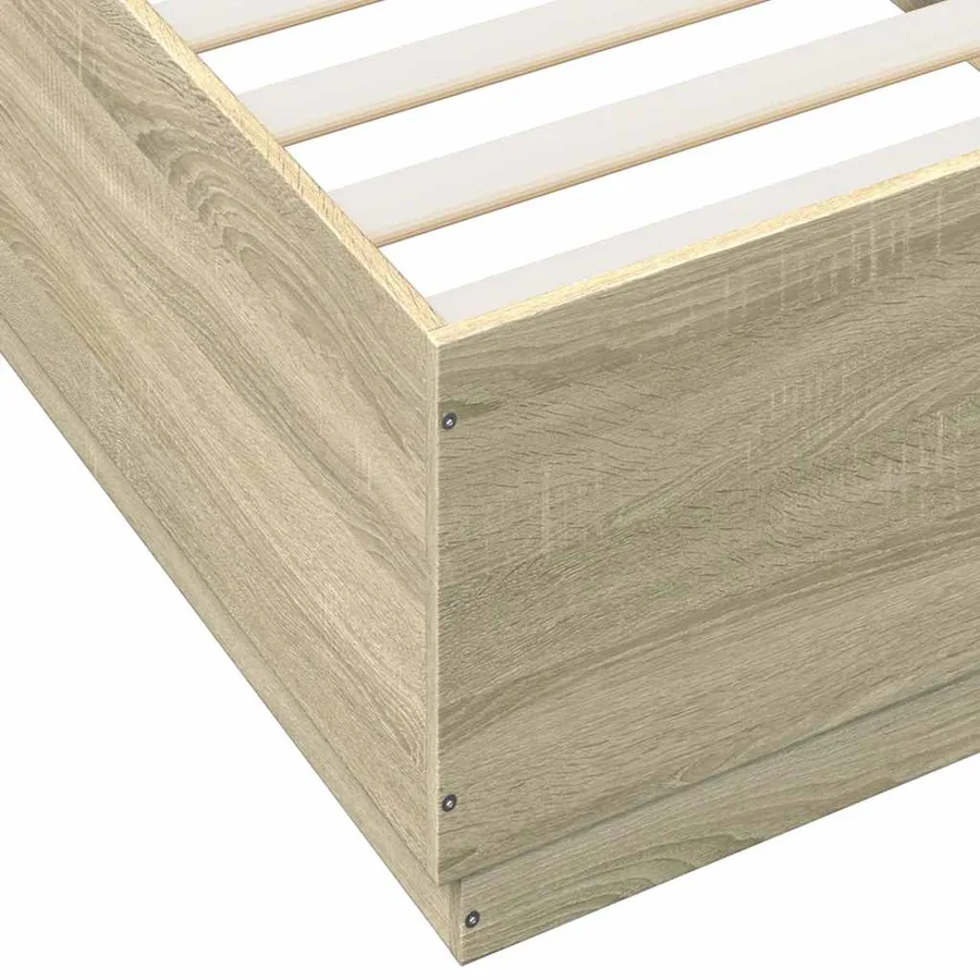Cadre de lit sans matelas chêne sonoma 100x200 cm - 7