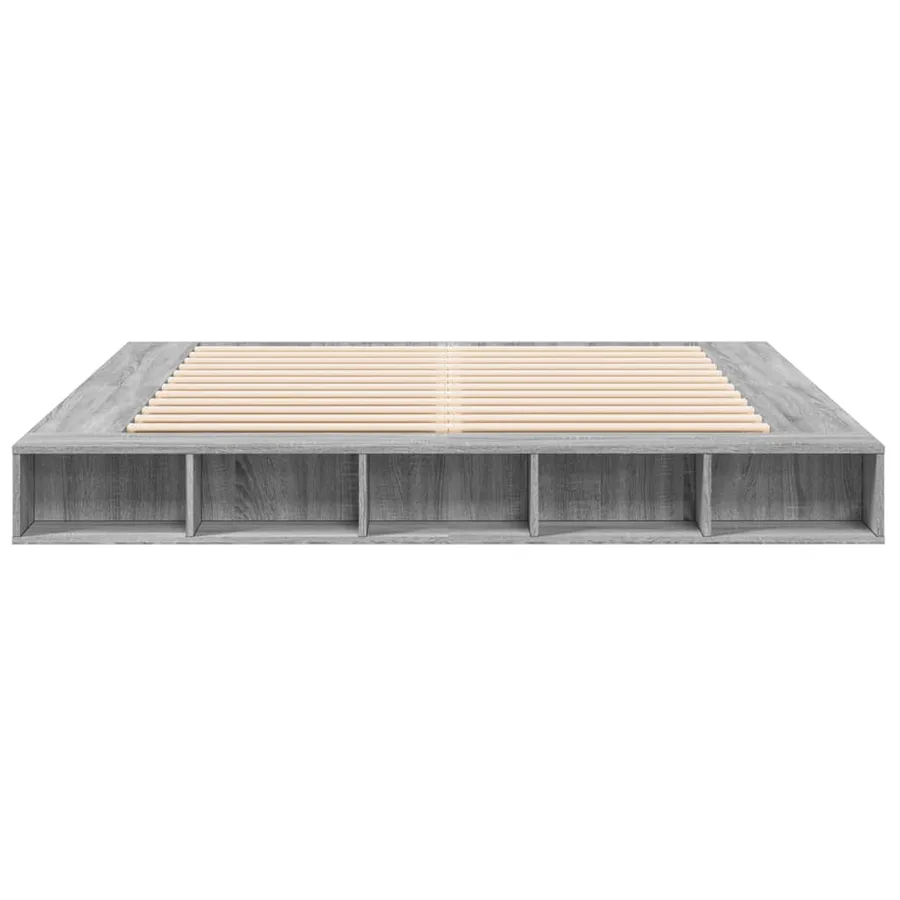 Cadre de lit sans matelas sonoma gris 180x200 cm - 4