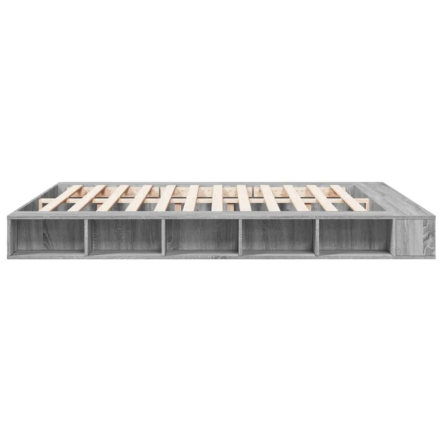 Cadre de lit sans matelas sonoma gris 180x200 cm - 5