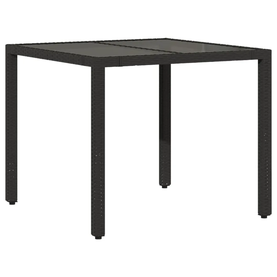 Ensemble de bistro 3 pcs avec coussins noir résine tressée - 4