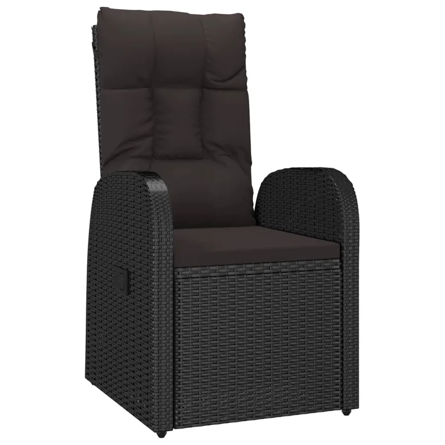 Ensemble à manger de jardin 11 pcs coussins noir résine tressée - 3