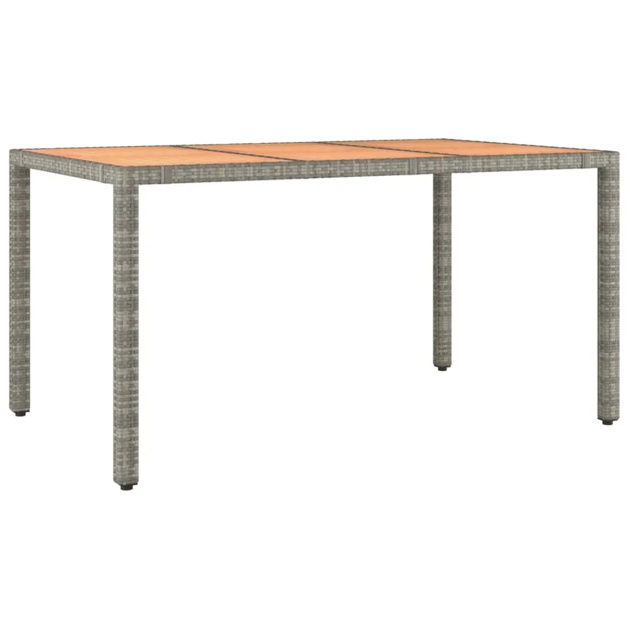 Ensemble à manger de jardin et coussins 7 pcs gris rotin - 4