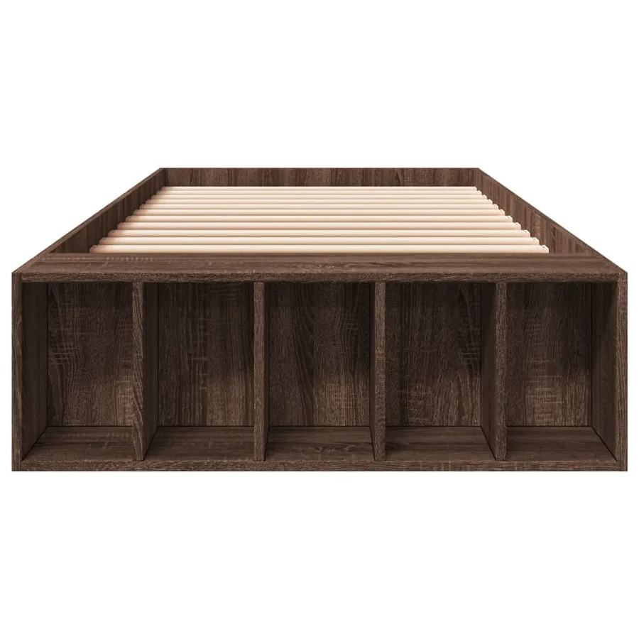 Cadre de lit sans matelas chêne marron 100x200 cm - 4