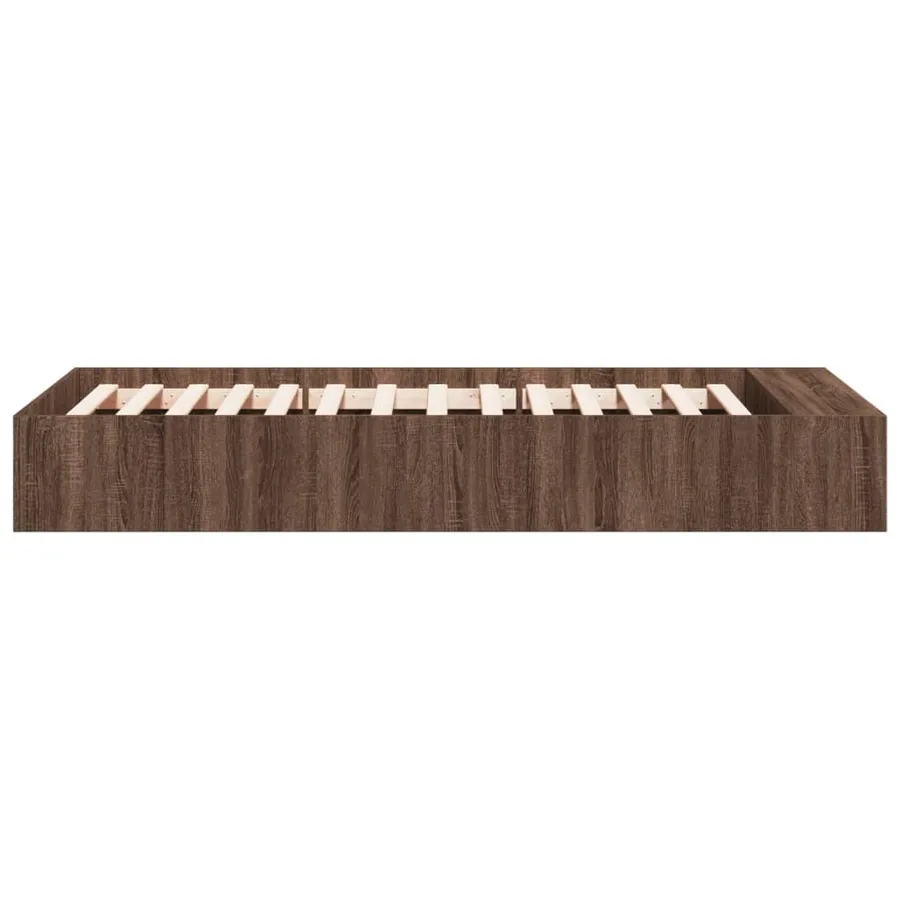 Cadre de lit sans matelas chêne marron 100x200 cm - 5