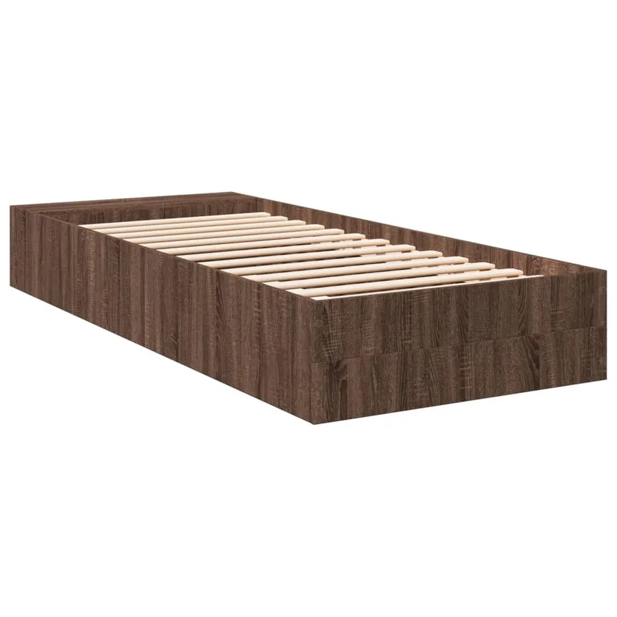 Cadre de lit sans matelas chêne marron 100x200 cm - 6