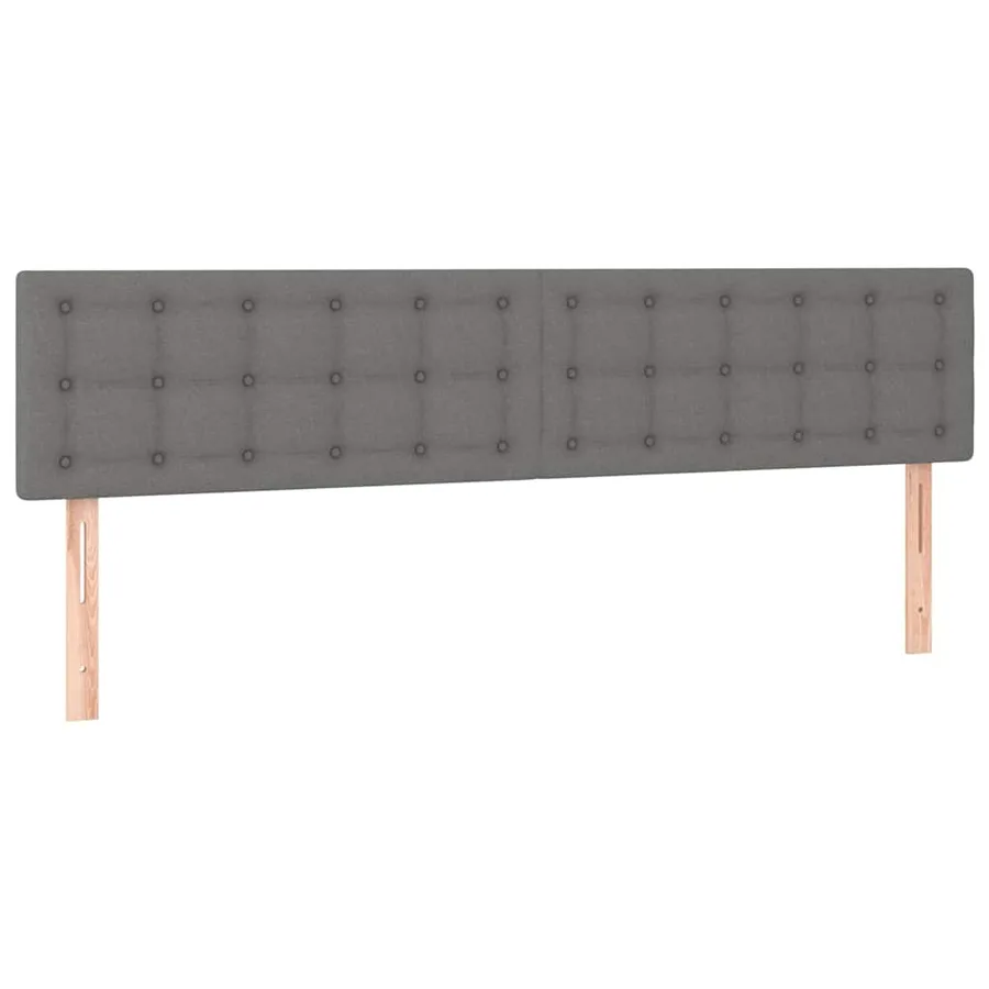Sommier à lattes de lit avec matelas gris foncé 120x190cm tissu - 7