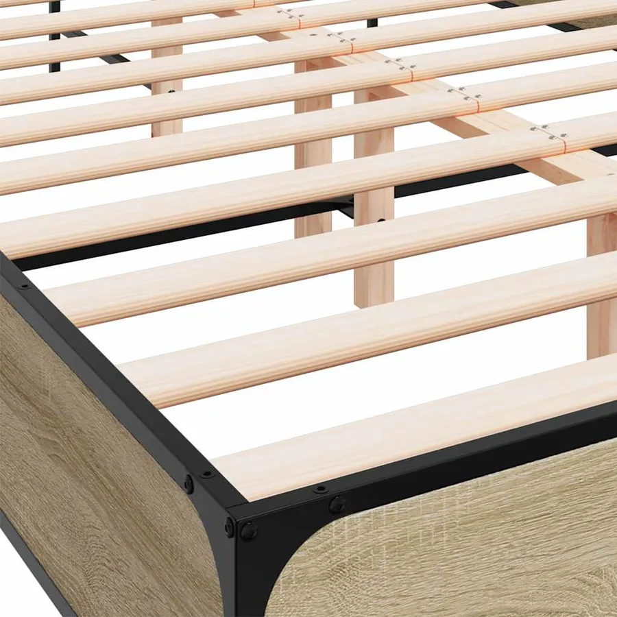 Cadre de lit sans matelas chêne sonoma 120x200 cm - 7