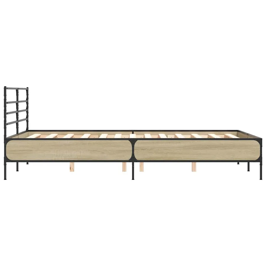 Cadre de lit sans matelas chêne sonoma 140x190 cm - 5