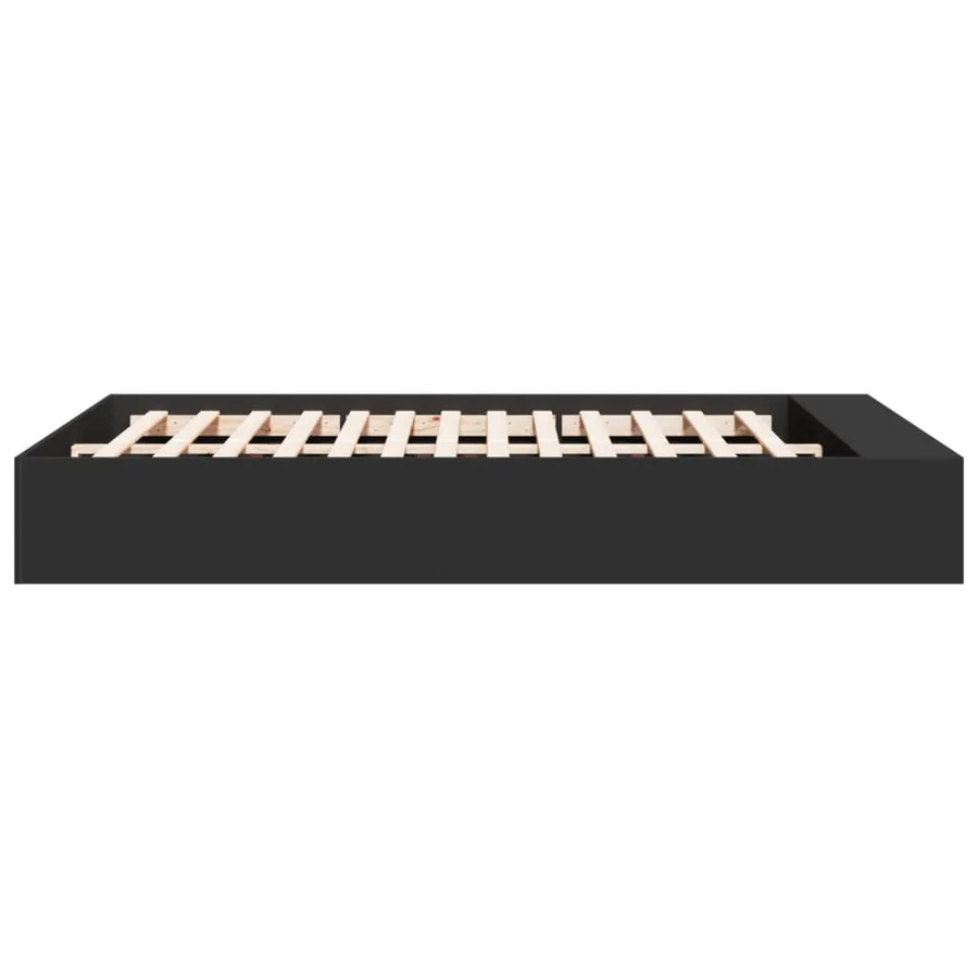 Cadre de lit sans matelas noir 150x200 cm - 5