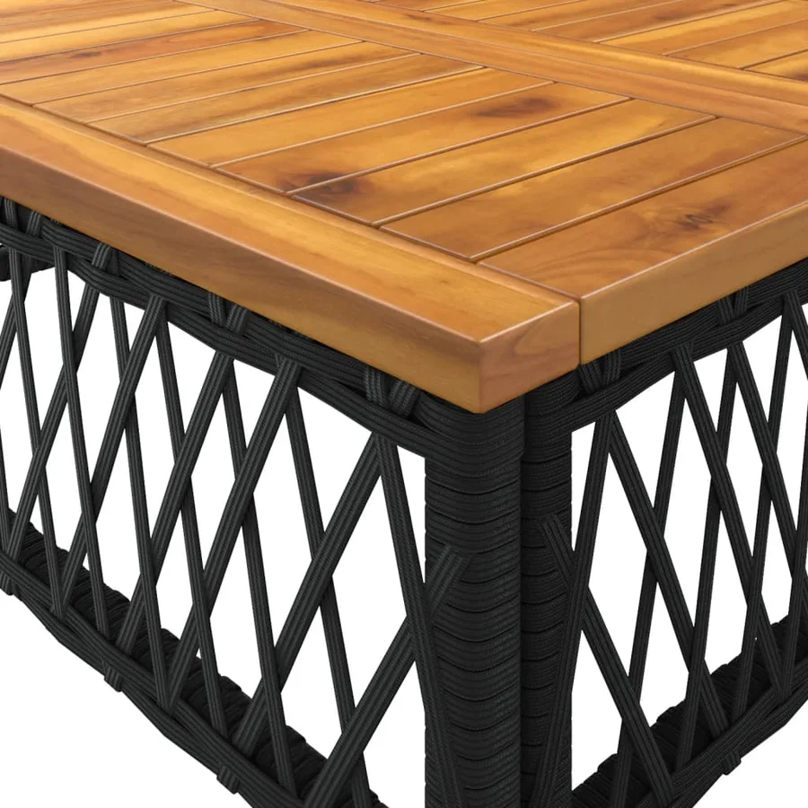 Canapés de jardin 2 pcs avec coussins Noir Résine tressée - 9