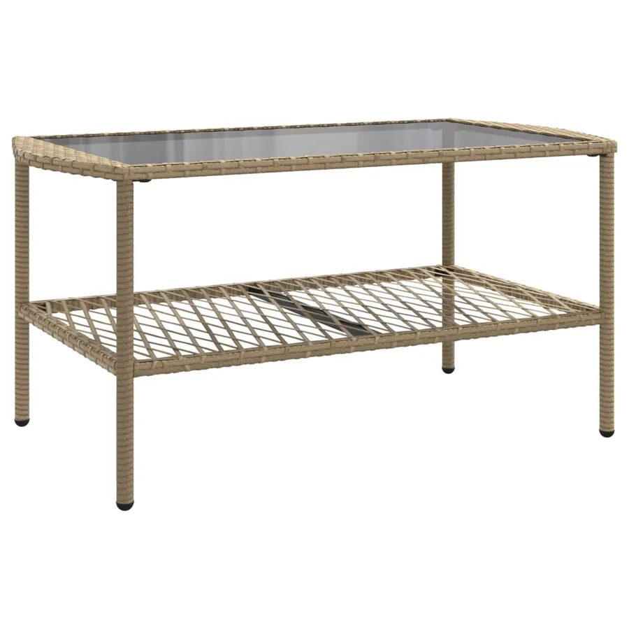 Salon de jardin avec coussins 4 pcs beige résine tressée - 6