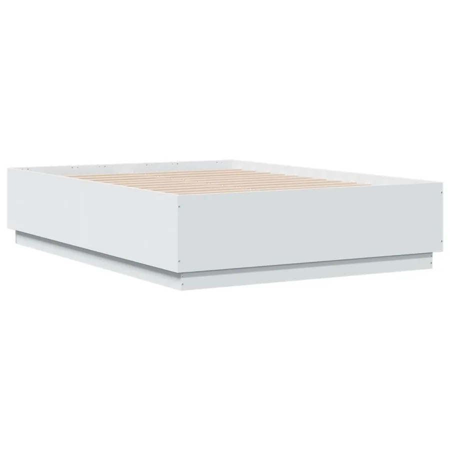 Cadre de lit sans matelas blanc 140x190 cm - 3