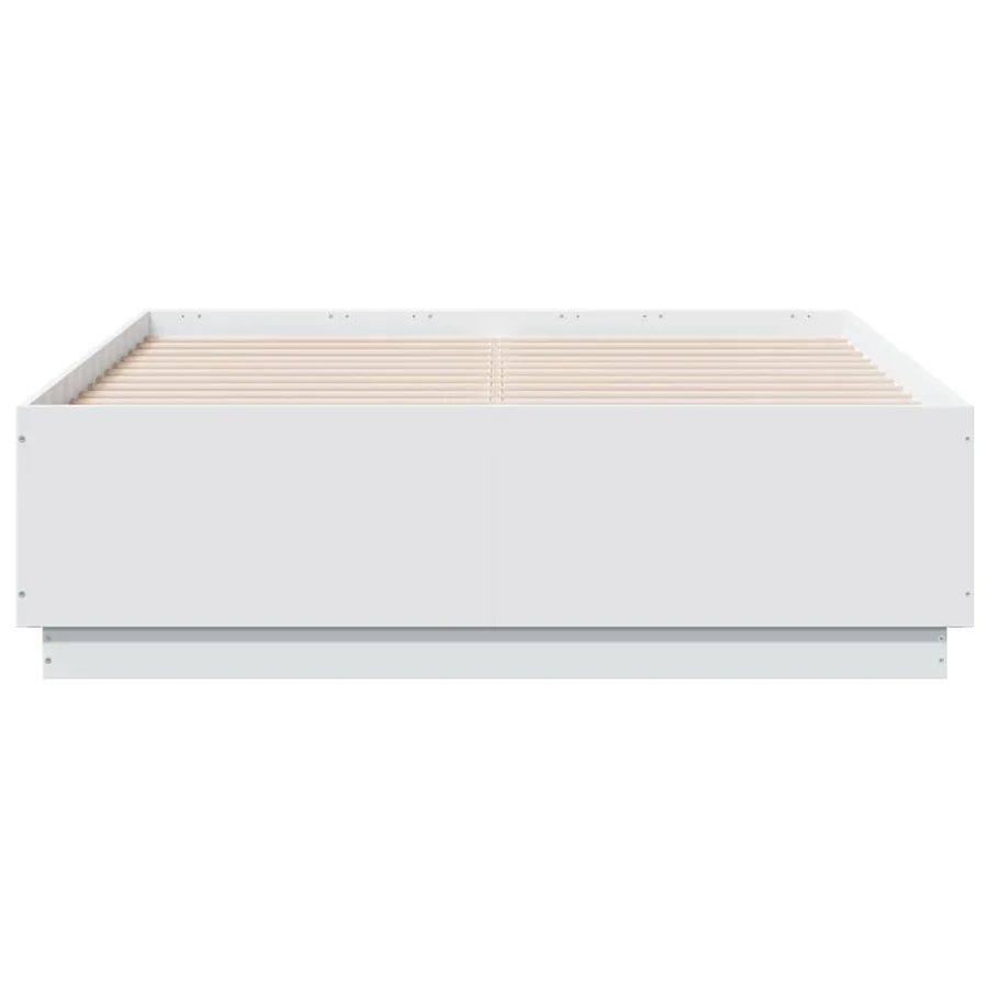 Cadre de lit sans matelas blanc 140x190 cm - 4