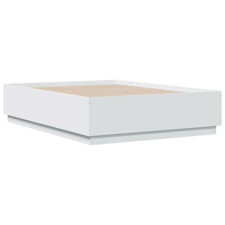 Cadre de lit sans matelas blanc 140x190 cm - 6