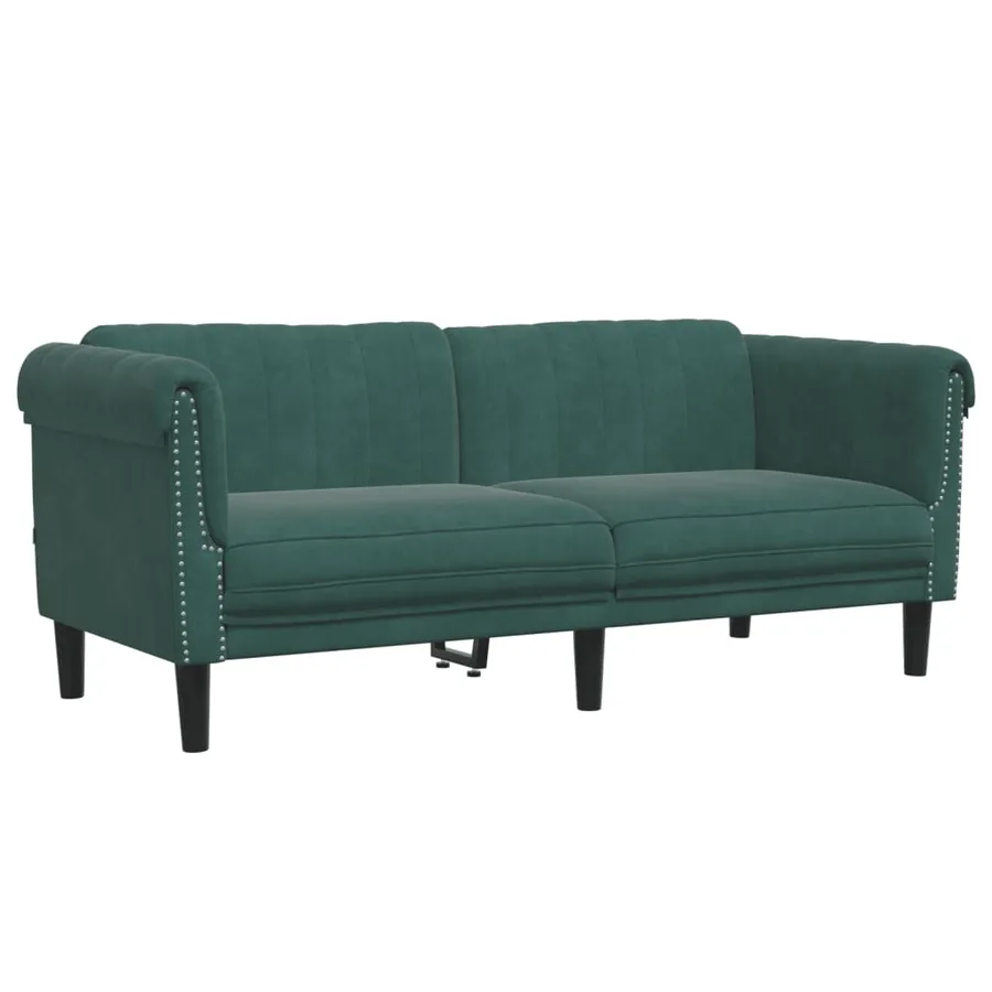 Ensemble de canapés 2 pcs vert foncé velours - 4