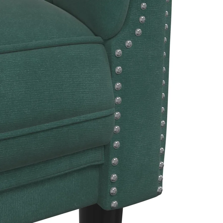 Ensemble de canapés 2 pcs vert foncé velours - 6