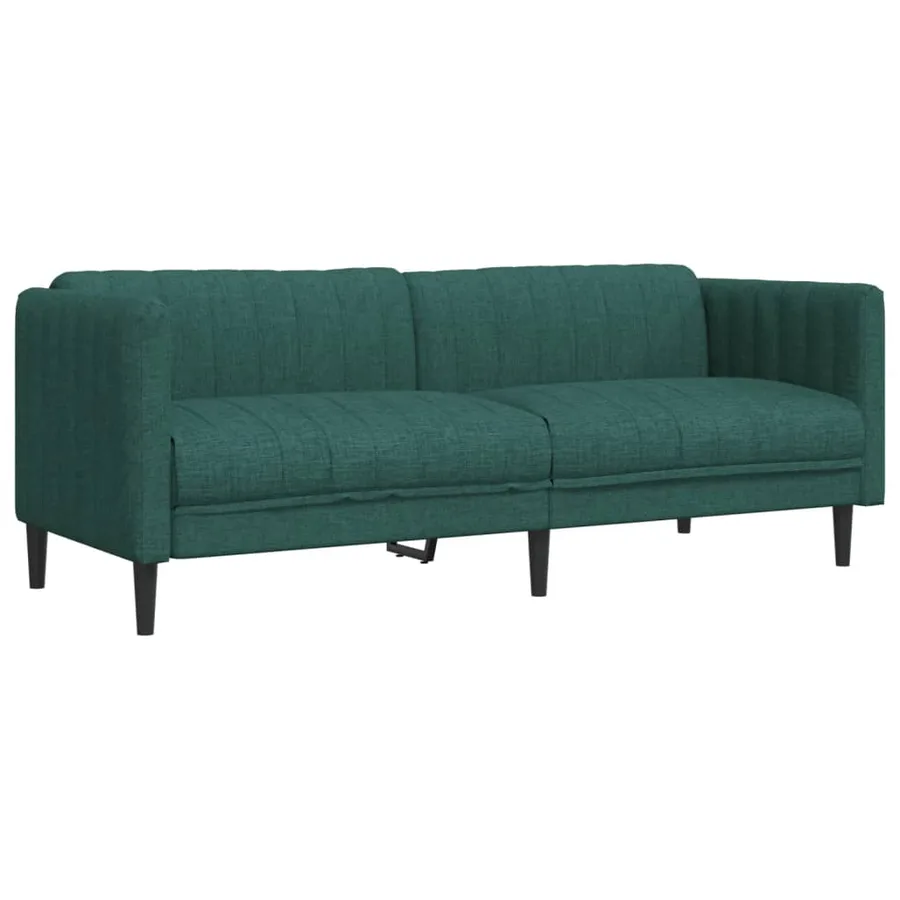 Ensemble de canapés 2 pcs vert foncé tissu - 4
