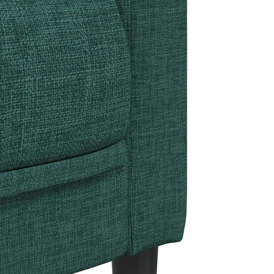 Ensemble de canapés 2 pcs vert foncé tissu - 6