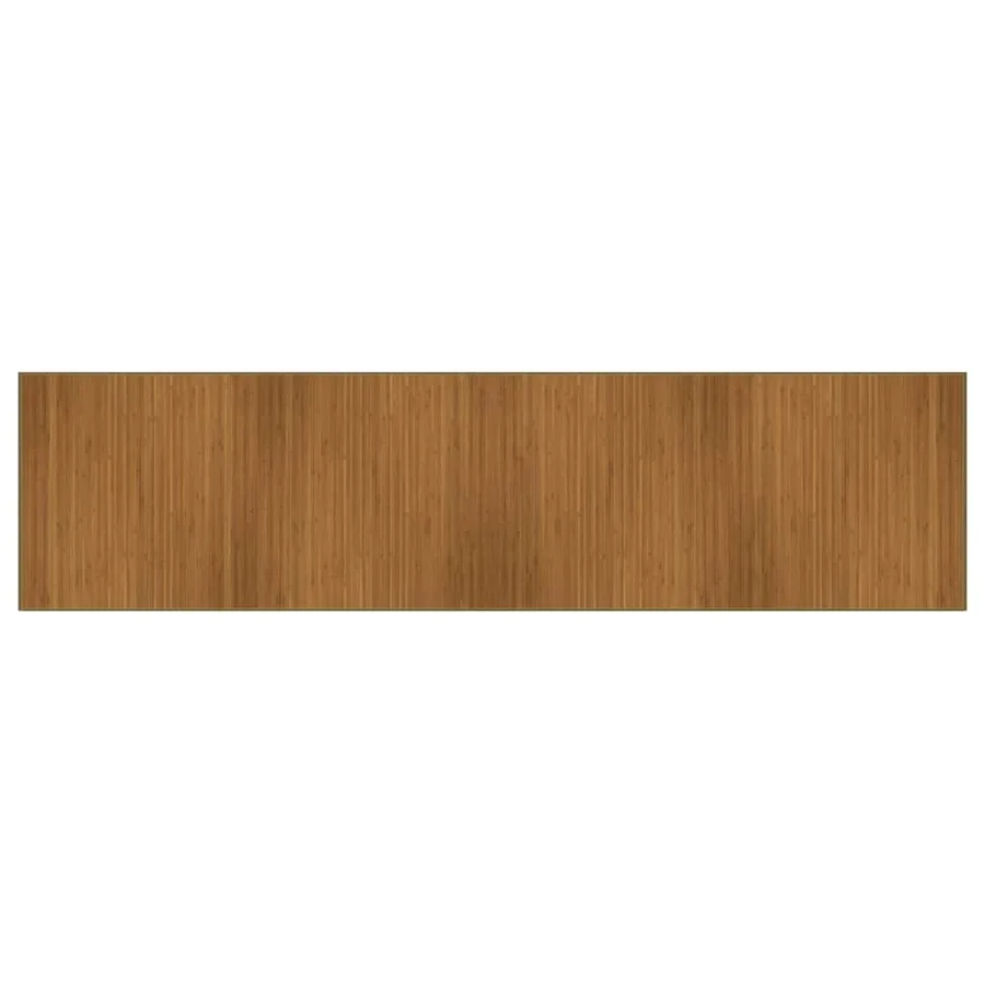 Tapis rectangulaire marron 100x400 cm bambou - 2