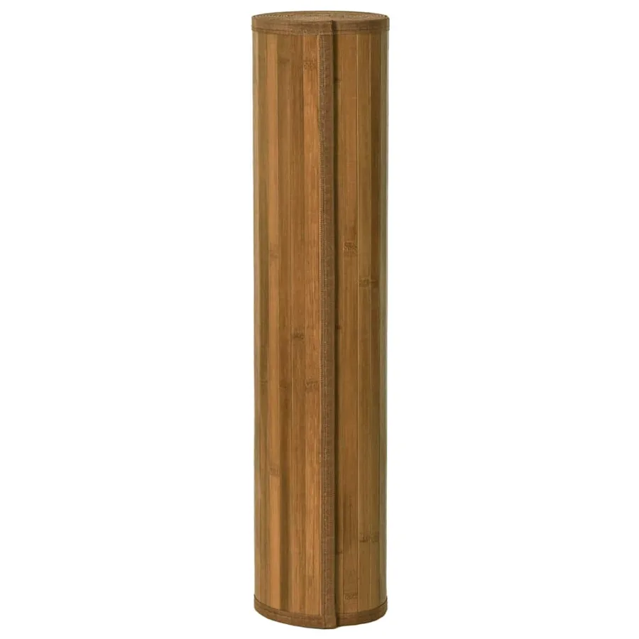 Tapis rectangulaire marron 100x400 cm bambou - 3