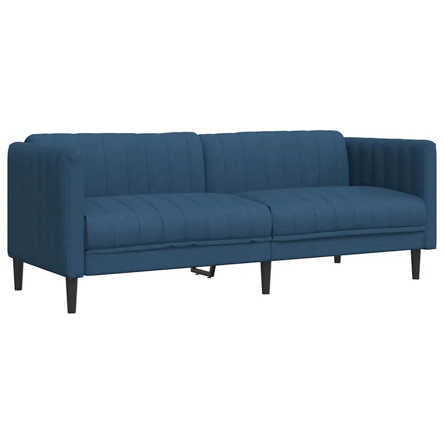 Ensemble de canapés 3 pcs bleu tissu - 5