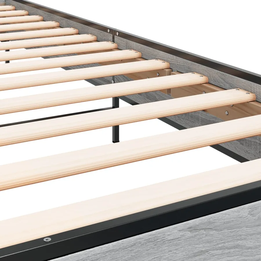 Cadre de lit sans matelas sonoma gris 100x200 cm - 7