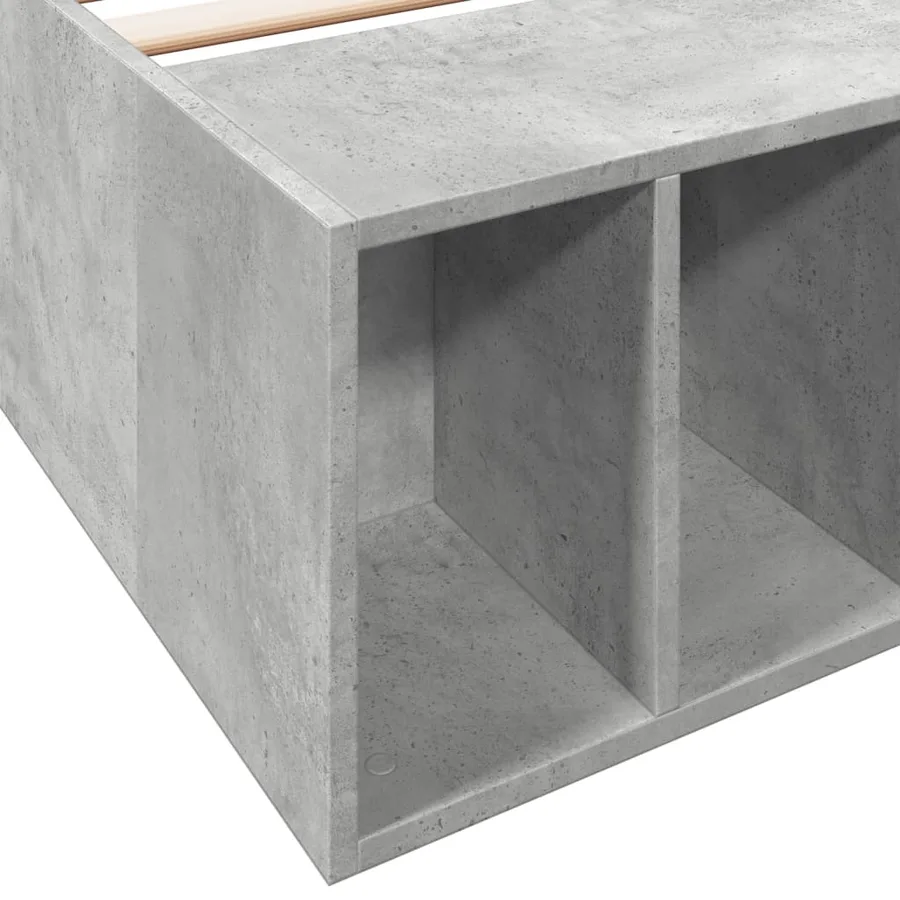 Cadre de lit sans matelas gris béton 90x200 cm - 7