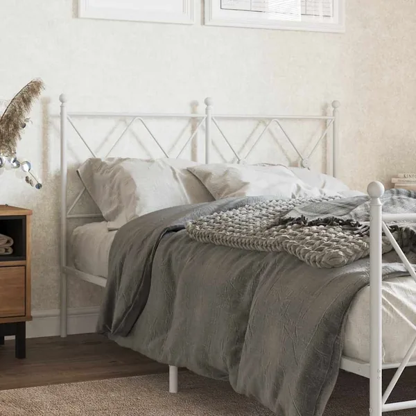 Tête de lit de remplacement métal blanc 120 cm