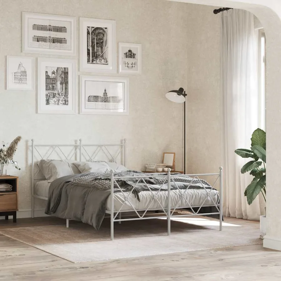 Tête de lit de remplacement métal blanc 120 cm - 3