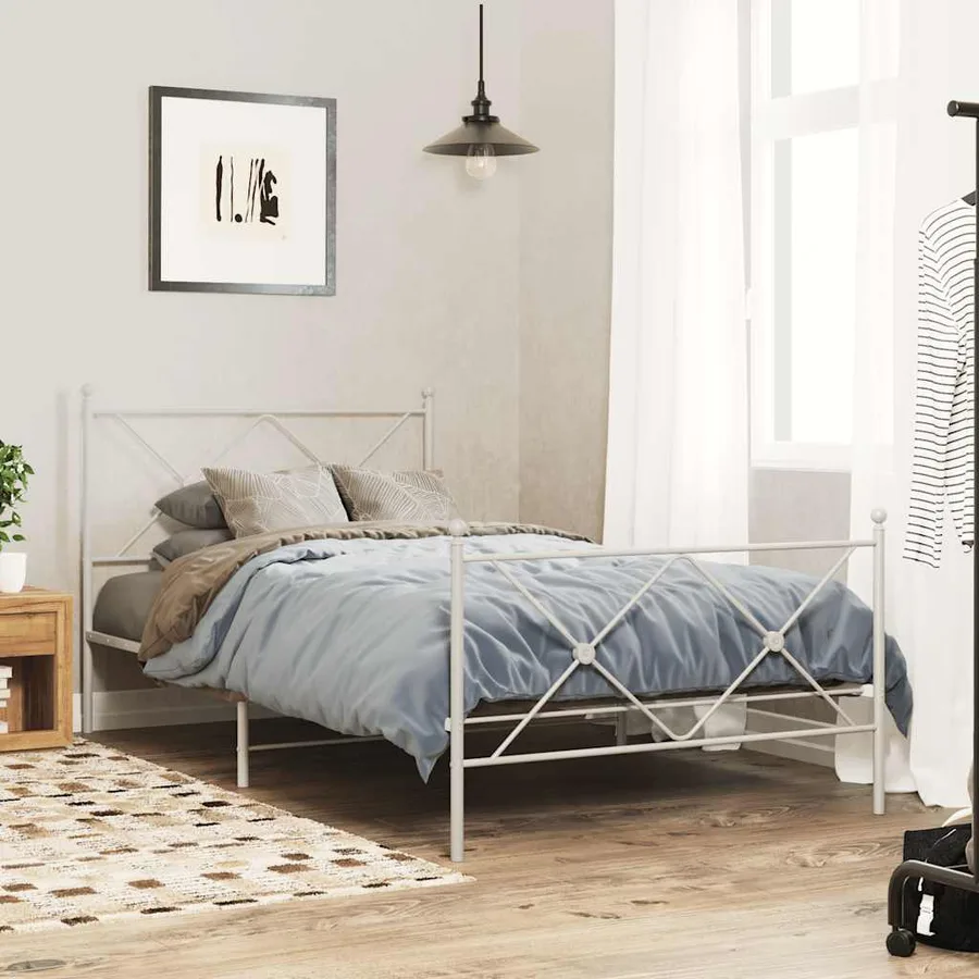Tête de lit de remplacement métal blanc 100 cm - 3