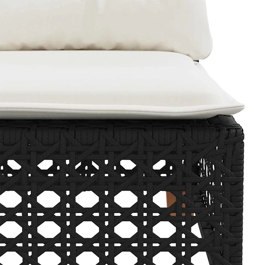 Salon de jardin 7 pcs avec coussins noir résine tressée 63,5 x 63,5 x 62 cm - 67,8 kg - 5
