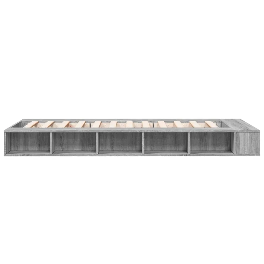 Cadre de lit sans matelas sonoma gris 75x190 cm - 5
