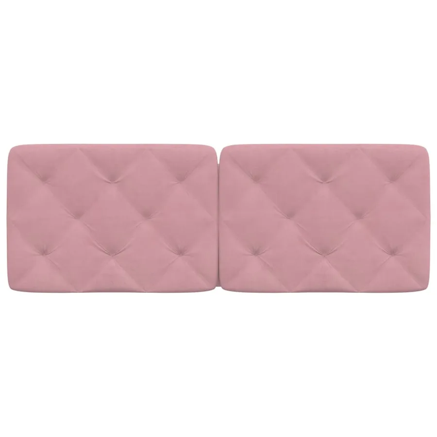Coussin de tête de lit rose 120 cm velours - 5