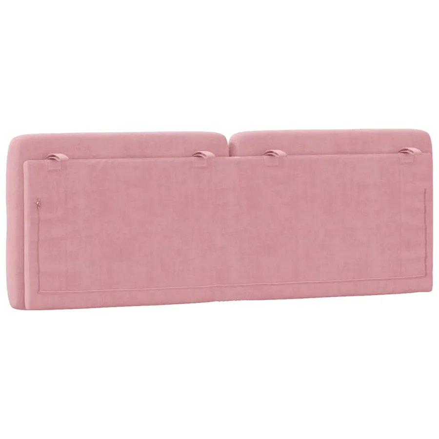 Coussin de tête de lit rose 120 cm velours - 7