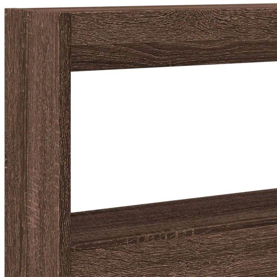 Armoire tête de lit avec LED chêne marron 160x17x102 cm - 9