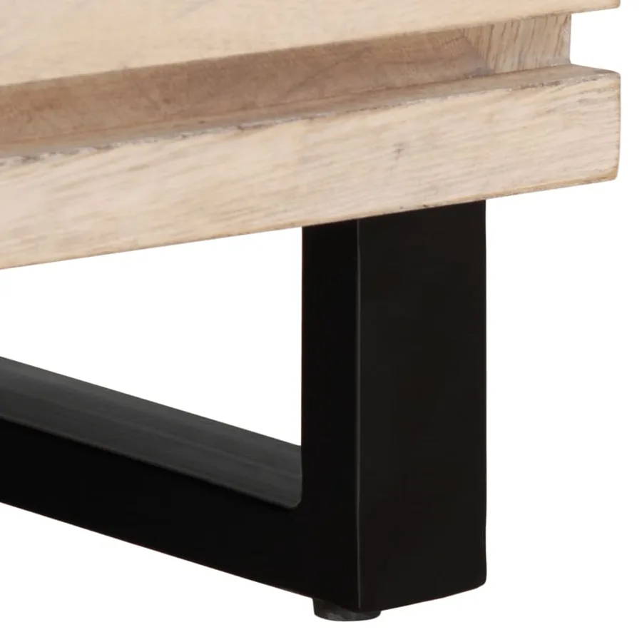 Meuble TV 100x34x46 cm bois massif de manguier - 7