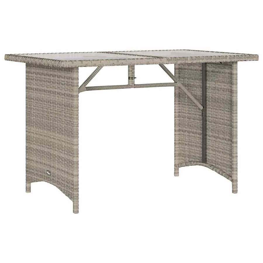 Ensemble à manger de jardin et coussins 2 pcs gris clair rotin - 5