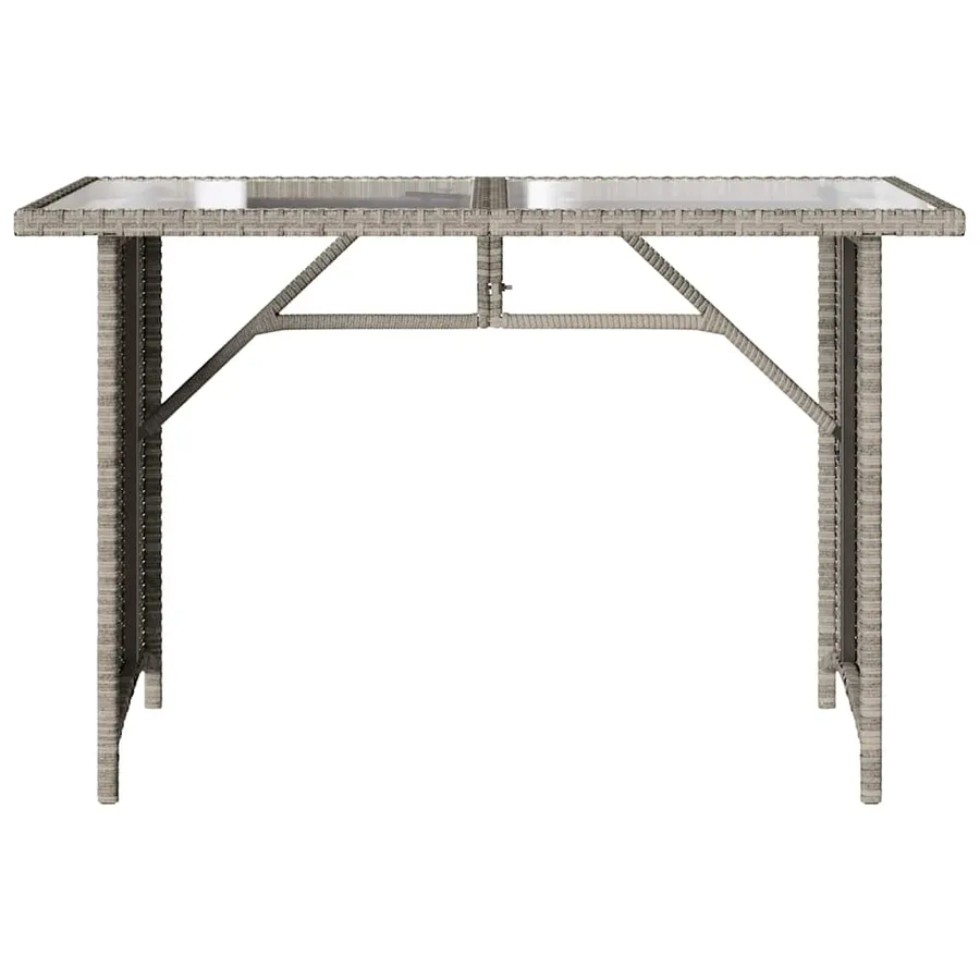 Ensemble à manger de jardin et coussins 2 pcs gris clair rotin - 7