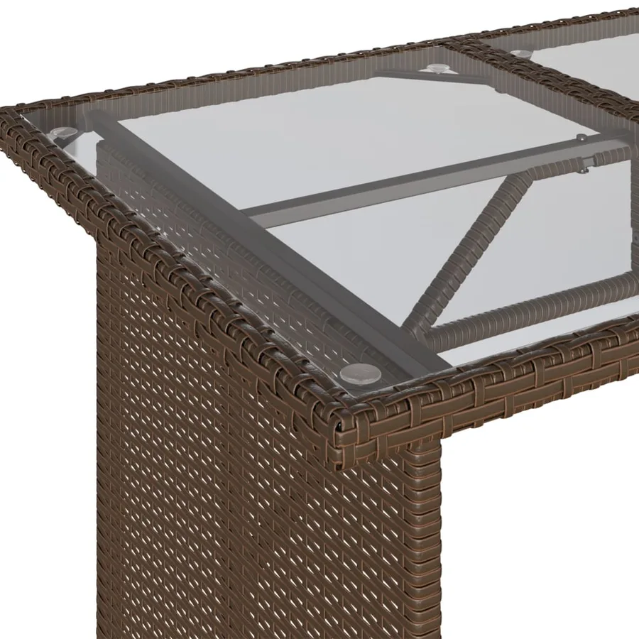 Salon de jardin avec coussins 6 pcs marron résine tressée - 7