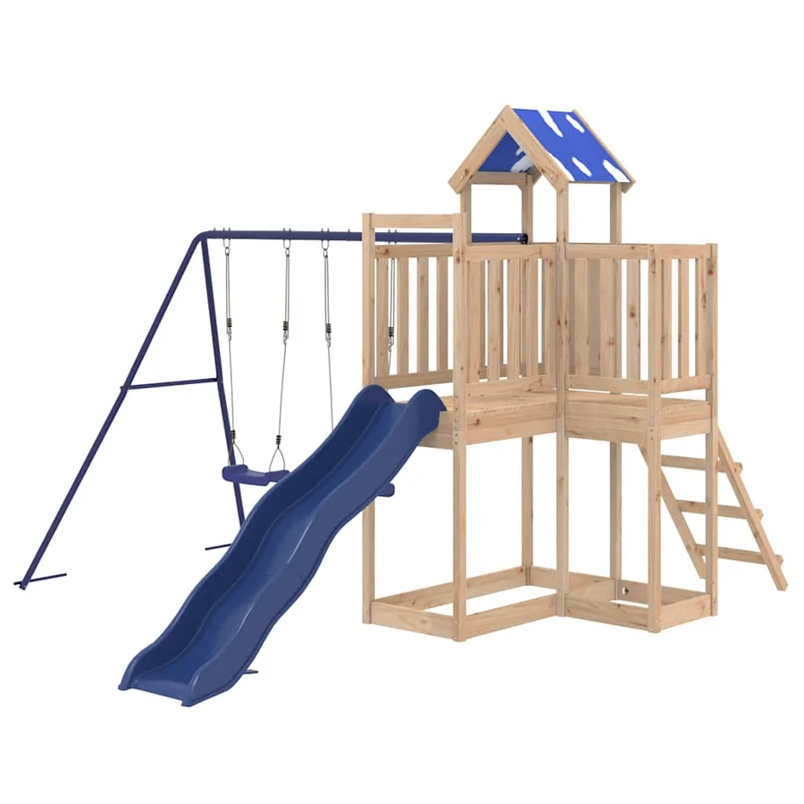 Aire de jeux d'extérieur bois de pin massif - 3