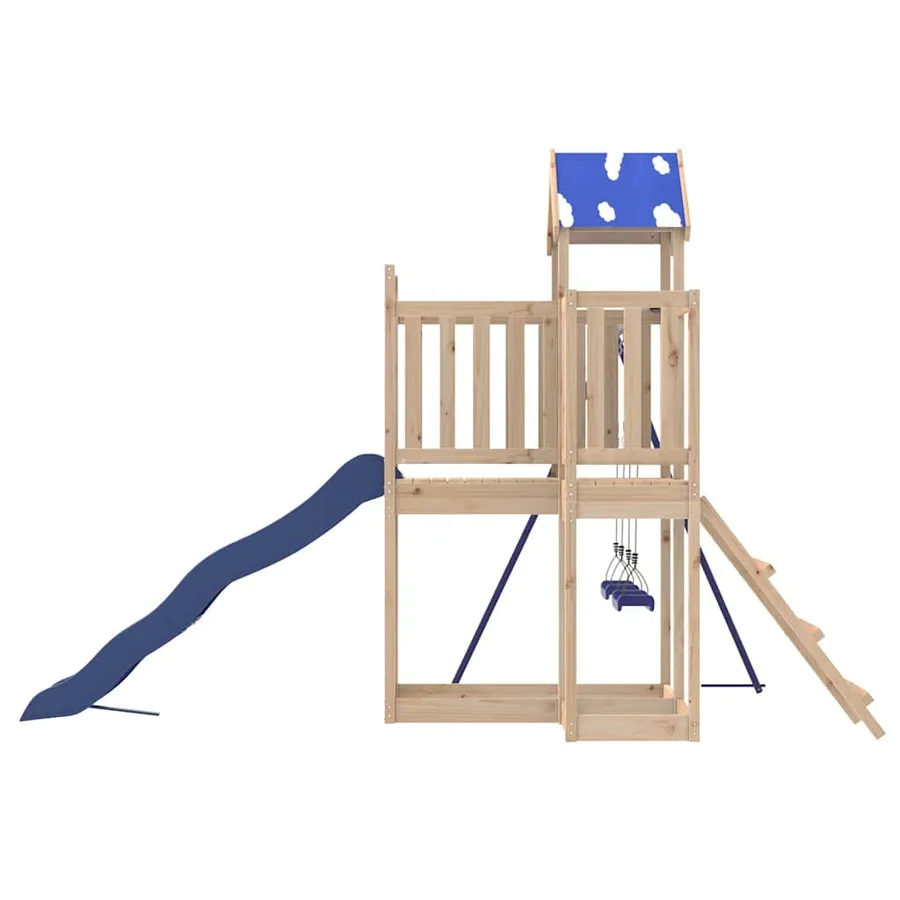 Aire de jeux d'extérieur bois de pin massif - 6