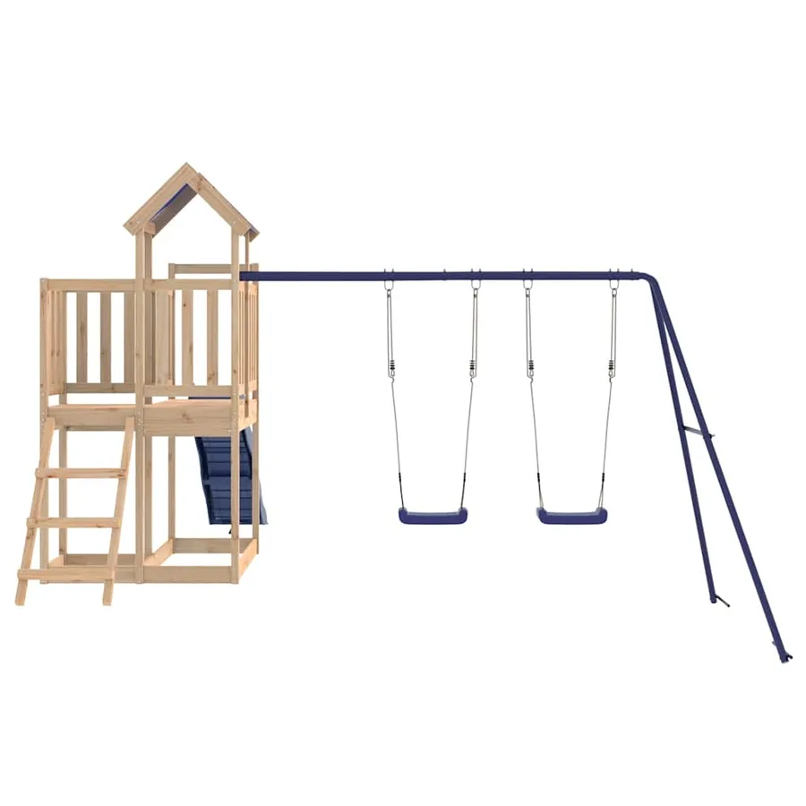 Aire de jeux d'extérieur bois de pin massif - 7
